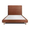Lit avec tête de lit lignes bouclette et sommier tapissier - Lit en bois massif>Sommeil De Plomb Outlet