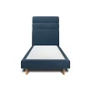Lit avec tête de lit lignes tissu et sommier tapissier - Lit en bois massif>Sommeil De Plomb Online