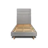 Sommeil De Plomb Lit avec tête de lit lignes bouclette et sommier kit - Lit en bois massif* Lit Simple