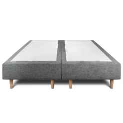 Sommeil De Plomb Lit avec tête de lit lignes tissu et sommier tapissier - Lit en bois massif* Lit Double