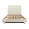 Lit avec tête de lit lignes tissu et sommier kit - Lit en bois massif>Sommeil De Plomb