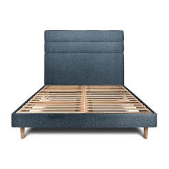 Sommeil De Plomb Lit avec tête de lit lignes bouclette et sommier kit - Lit en bois massif* Lit Simple