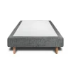 Sommeil De Plomb Lit avec tête de lit lignes tissu et sommier tapissier - Lit en bois massif* Lit Simple