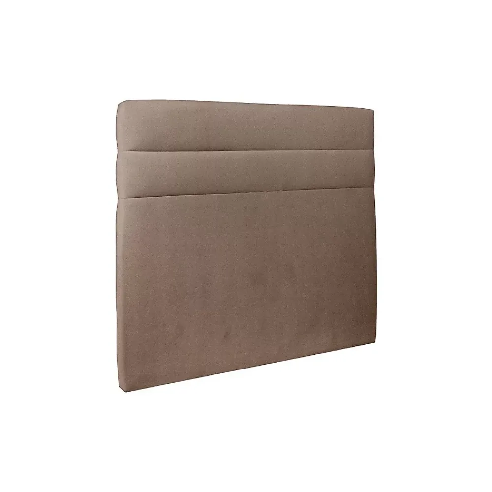 Sommeil De Plomb Lit avec tête de lit lignes velours et sommier tapissier - Lit en bois massif* Lit Double