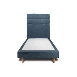 Sommeil De Plomb Lit avec tête de lit lignes bouclette et sommier tapissier - Lit en bois massif* Lit Simple