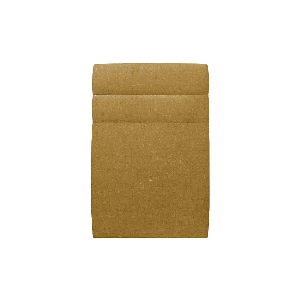 Sommeil De Plomb Lit avec tête de lit lignes tissu et sommier kit - Lit en bois massif* Lit Simple