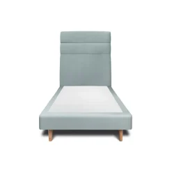 Lit avec tête de lit lignes velours et sommier tapissier - Lit en bois massif>Sommeil De Plomb Online