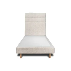 Sommeil De Plomb Lit avec tête de lit lignes bouclette et sommier tapissier - Lit en bois massif* Lit Simple
