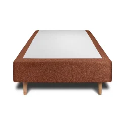 Lit avec tête de lit lignes bouclette et sommier tapissier - Lit en bois massif><noscript><img width=