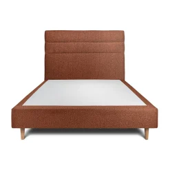Sommeil De Plomb Lit avec tête de lit lignes bouclette et sommier tapissier - Lit en bois massif* Lit Double