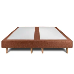 Sommeil De Plomb Lit avec tête de lit lignes bouclette et sommier tapissier - Lit en bois massif* Lit Double