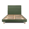 Lit avec tête de lit lignes tissu et sommier kit - Lit en bois massif>Sommeil De Plomb New