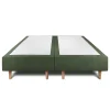 Sommeil De Plomb Lit avec tête de lit lignes tissu et sommier tapissier - Lit en bois massif* Lit Double