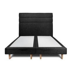 Lit avec tête de lit lignes bouclette et sommier tapissier - Lit en bois massif>Sommeil De Plomb Online