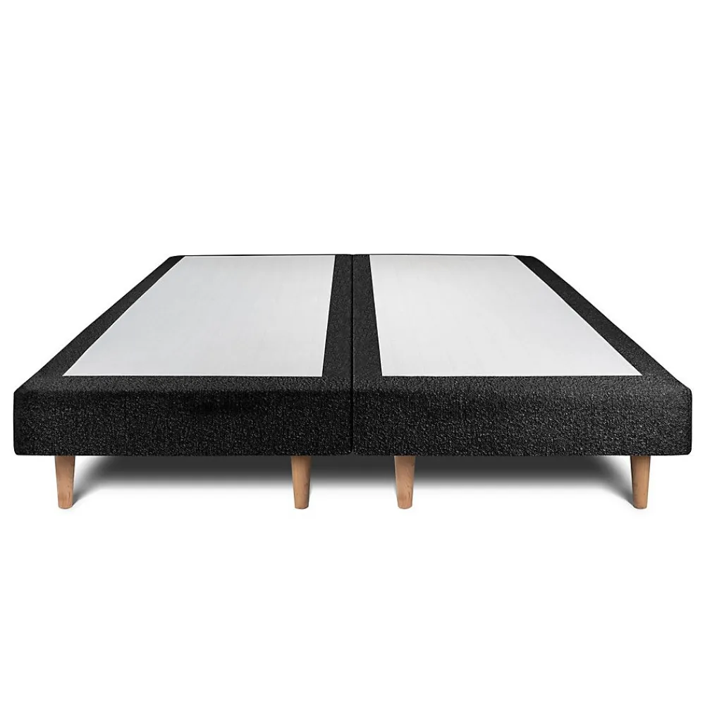 Lit avec tête de lit lignes bouclette et sommier tapissier - Lit en bois massif>Sommeil De Plomb Online