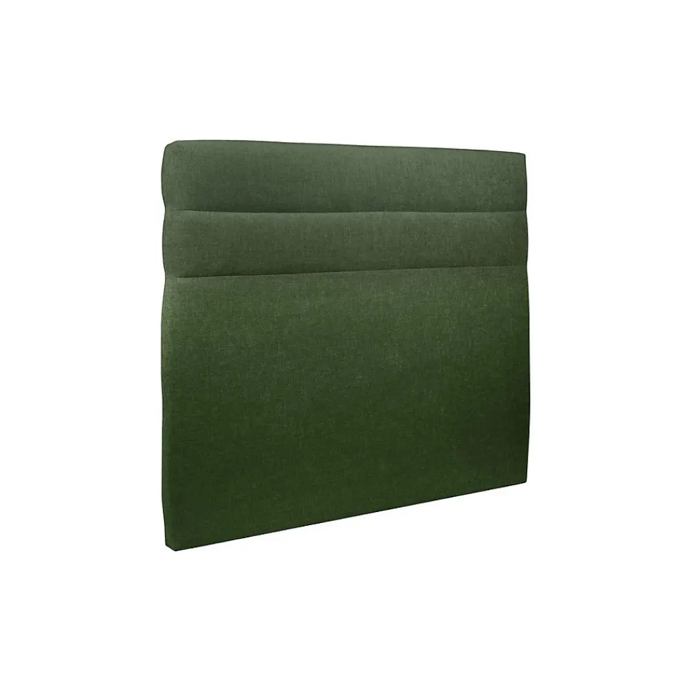 Lit avec tête de lit lignes tissu et sommier tapissier - Lit en bois massif>Sommeil De Plomb