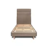 Lit avec tête de lit lignes velours et sommier kit - Lit en bois massif>Sommeil De Plomb Online