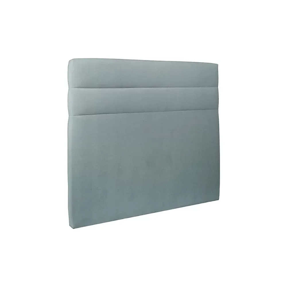 Sommeil De Plomb Lit avec tête de lit lignes velours et sommier tapissier - Lit en bois massif* Lit Simple