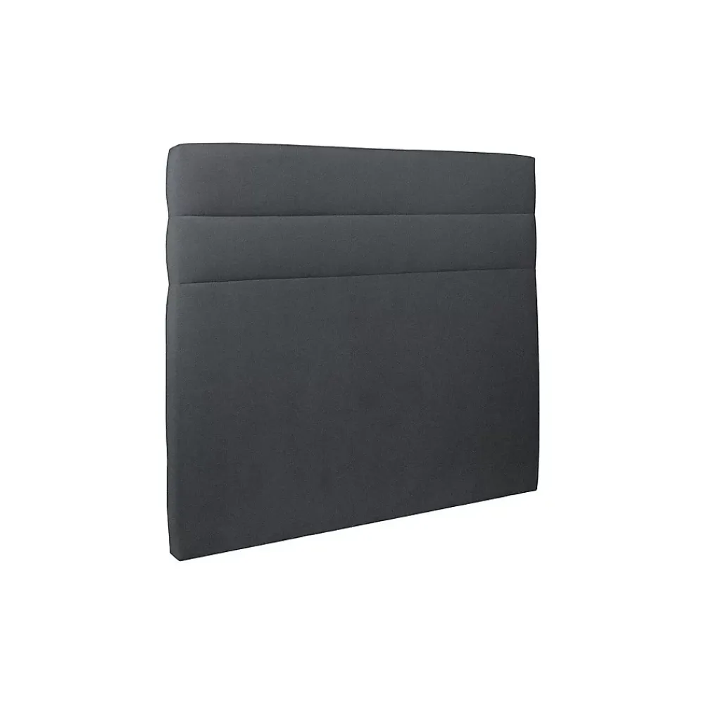 Sommeil De Plomb Lit avec tête de lit lignes velours et sommier tapissier - Lit en bois massif* Lit Simple