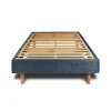 Sommeil De Plomb Lit avec tête de lit lignes bouclette et sommier kit - Lit en bois massif* Lit Simple