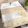Vente-unique Lit avec tête de lit rangements et tiroirs - 140 x 190 cm - Coloris : Naturel et blanc + Sommier - LEANDRE* Lit Avec Rangement