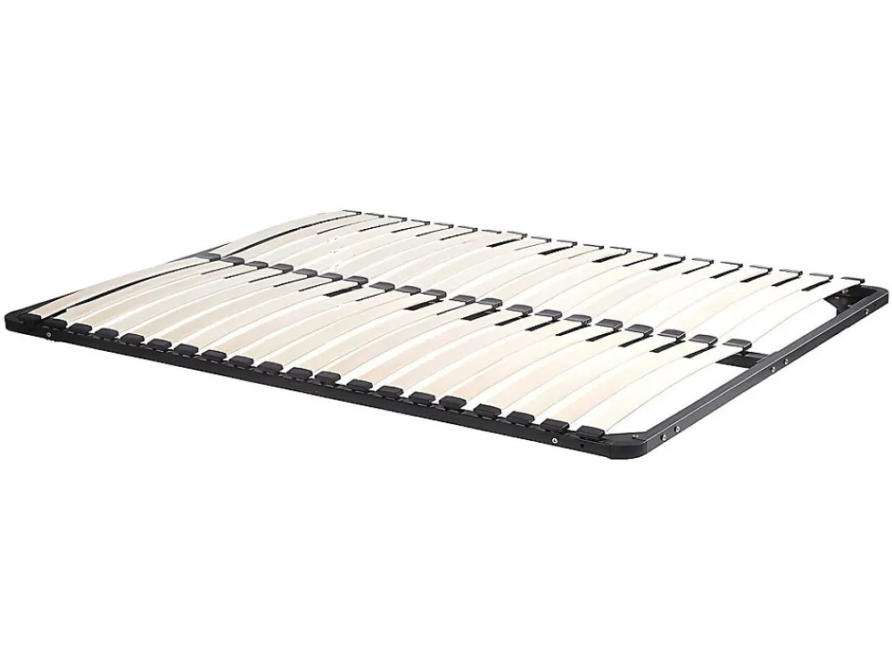 Vente-unique Lit avec tête de lit rangements et tiroirs - 140 x 190 cm - Coloris : Blanc + Sommier - LEANDRE* Lit Avec Rangement