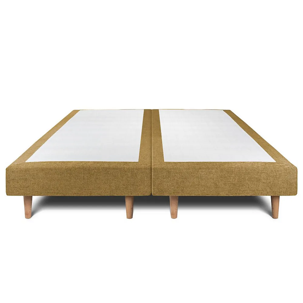 Lit avec tête de lit tapissier tissu et sommier tapissier - Lit en bois massif>Sommeil De Plomb Best