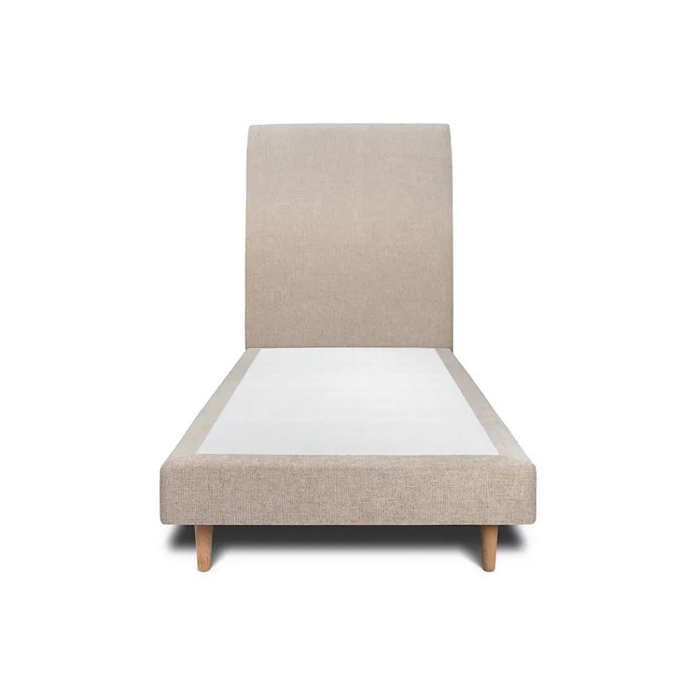 Lit avec tête de lit tapissier tissu et sommier tapissier - Lit en bois massif>Sommeil De Plomb Clearance