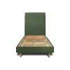 Lit avec tête de lit tapissier tissu et sommier kit - Lit en bois massif>Sommeil De Plomb New
