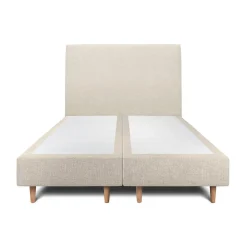 Lit avec tête de lit tapissier tissu et sommier tapissier - Lit en bois massif>Sommeil De Plomb Clearance