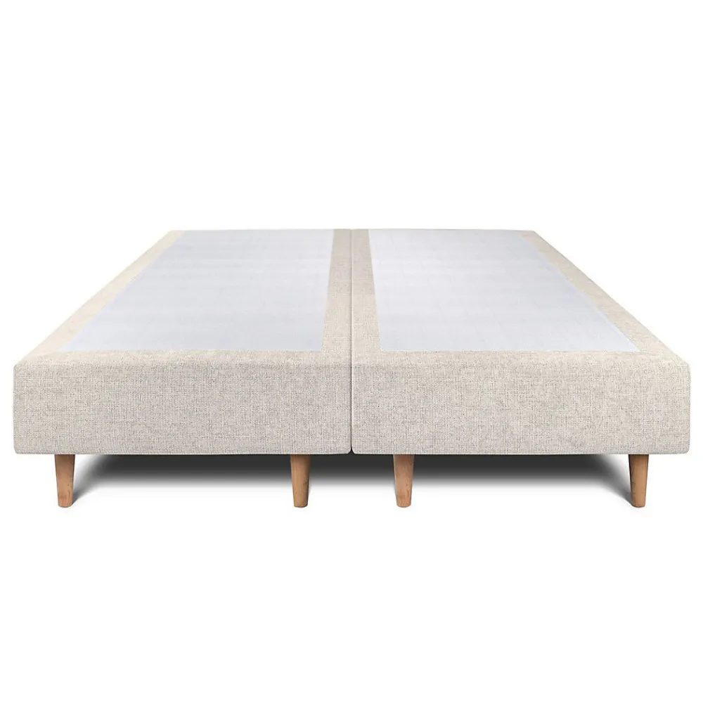 Lit avec tête de lit tapissier tissu et sommier tapissier - Lit en bois massif>Sommeil De Plomb Clearance
