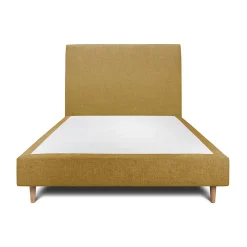 Sommeil De Plomb Lit avec tête de lit tapissier tissu et sommier tapissier - Lit en bois massif* Lit Double