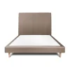 Lit avec tête de lit tapissier velours et sommier tapissier - Lit en bois massif>Sommeil De Plomb Best