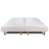Sommeil De Plomb Lit avec tête de lit tapissier tissu et sommier tapissier - Lit en bois massif* Lit Double