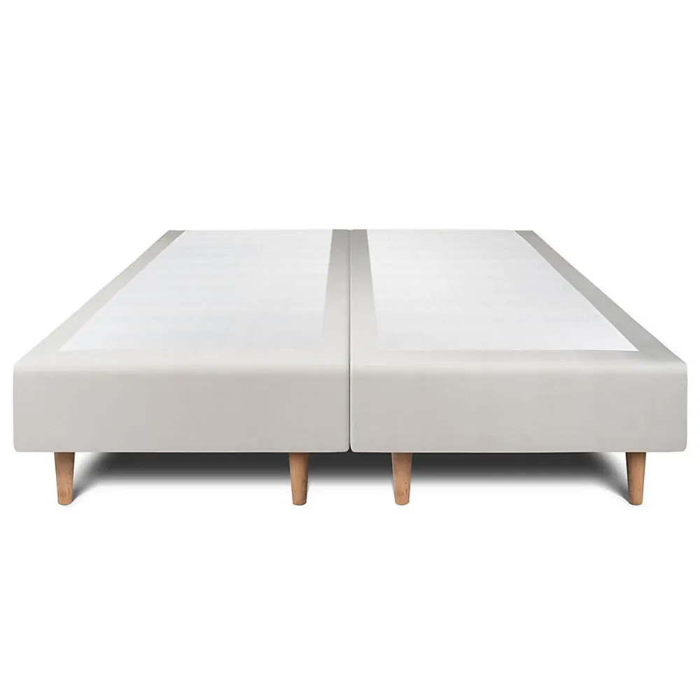 Lit avec tête de lit tapissier velours et sommier tapissier - Lit en bois massif>Sommeil De Plomb New