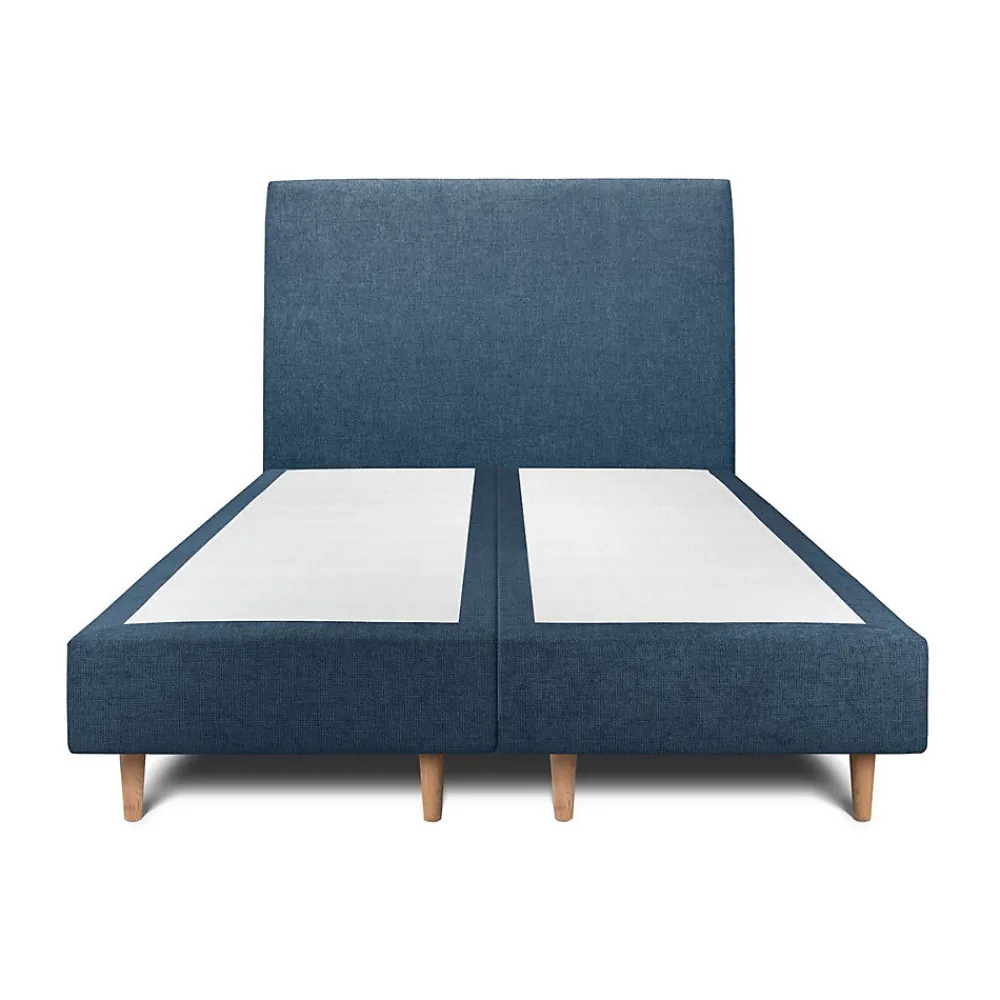 Lit avec tête de lit tapissier tissu et sommier tapissier - Lit en bois massif>Sommeil De Plomb Hot