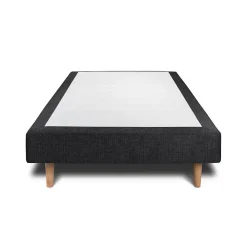 Sommeil De Plomb Lit avec tête de lit tapissier tissu et sommier tapissier - Lit en bois massif* Lit Simple