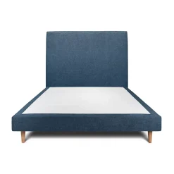 Sommeil De Plomb Lit avec tête de lit tapissier tissu et sommier tapissier - Lit en bois massif* Lit Simple