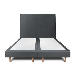 Lit avec tête de lit tapissier velours et sommier tapissier - Lit en bois massif>Sommeil De Plomb Hot