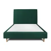 Lit avec tête de lit tapissier velours et sommier tapissier - Lit en bois massif>Sommeil De Plomb Clearance