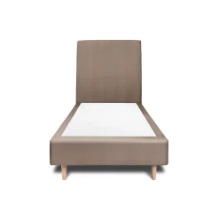 Sommeil De Plomb Lit avec tête de lit tapissier velours et sommier tapissier - Lit en bois massif* Lit Simple