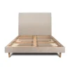Lit avec tête de lit tapissier tissu et sommier kit - Lit en bois massif>Sommeil De Plomb Sale