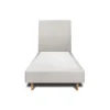 Lit avec tête de lit tapissier velours et sommier tapissier - Lit en bois massif>Sommeil De Plomb Clearance