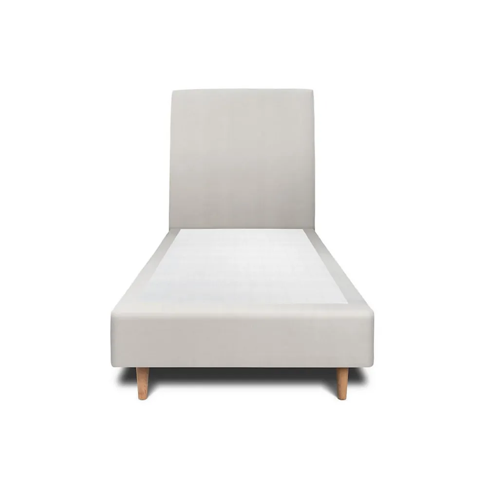 Lit avec tête de lit tapissier velours et sommier tapissier - Lit en bois massif>Sommeil De Plomb Clearance