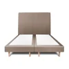 Lit avec tête de lit tapissier velours et sommier tapissier - Lit en bois massif>Sommeil De Plomb
