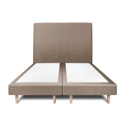 Lit avec tête de lit tapissier velours et sommier tapissier - Lit en bois massif>Sommeil De Plomb