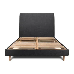 Lit avec tête de lit tapissier tissu et sommier kit - Lit en bois massif>Sommeil De Plomb Sale