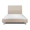 Lit avec tête de lit tapissier tissu et sommier tapissier - Lit en bois massif>Sommeil De Plomb Online