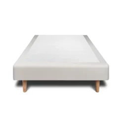 Sommeil De Plomb Lit avec tête de lit tapissier velours et sommier tapissier - Lit en bois massif* Lit Simple
