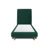 Lit avec tête de lit tapissier velours et sommier tapissier - Lit en bois massif>Sommeil De Plomb New